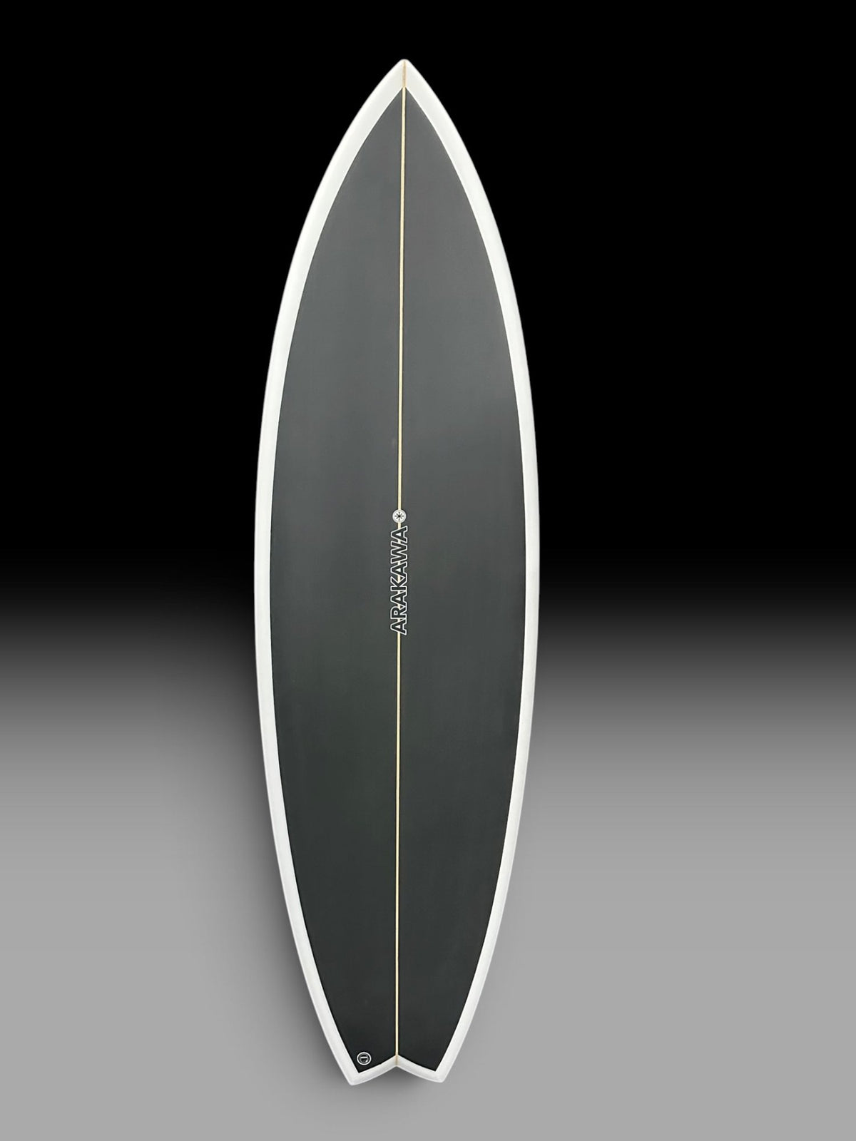 Arakawa Firecat 6'2 surfboard – deck view