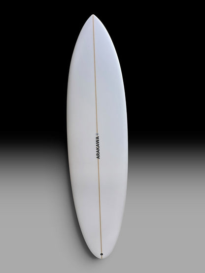 Arakawa Holy Moli 6'10 surfboard – deck view