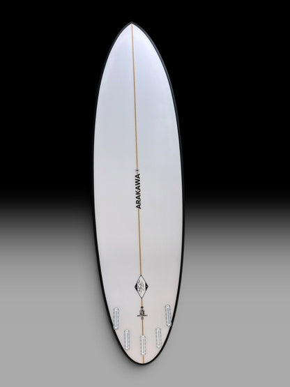 Arakawa Holy Moli 6'8 surfboard – bottom view