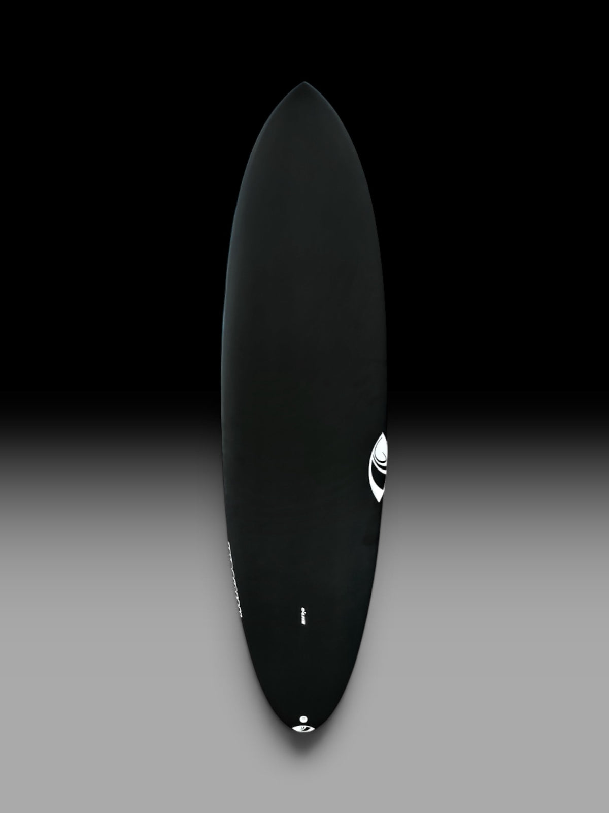 Sharp Eye Midgician C1 Carbon surfboard – deck view, black